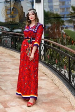 Patterned "Kabyle" dress
