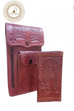 Pouch + leather purse - orientaletendance
