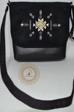 Bag-pouch (velvet + imitation leather) - orientaletendance