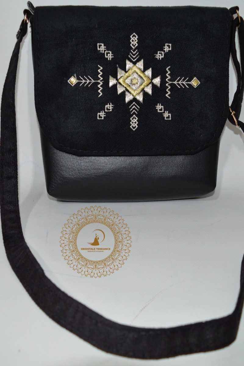 Bag-pouch (velvet + imitation leather)