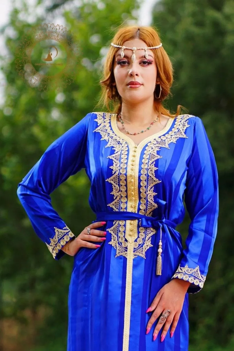 Blue caftan sales
