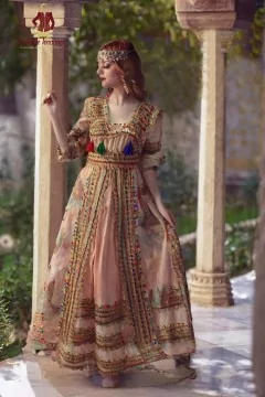 Modern satin Kabyle Chafia dress collection 2025