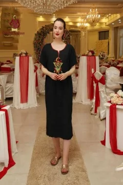 Robe Kabyle Assia brodée en coton, collection 2025