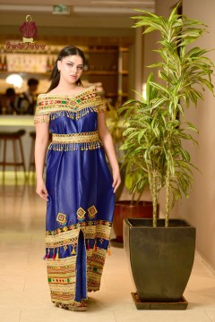 Robe Kabyle Assia moderne, en satin livraison disponible