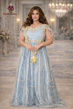 Trendy Oran-Style Satin Blouza Mayafor Brides.