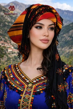 Foulard Kabyle Thiwiza traditionnel collection 2026 Foulard Kabyle Thiwiza traditionnel collection 2026