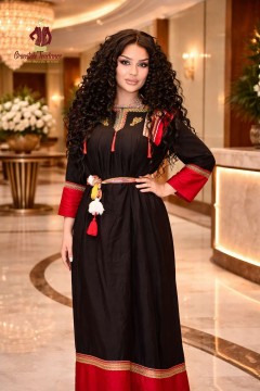 Robe Kabyle d'intérieur Tineghri noir collection 2026