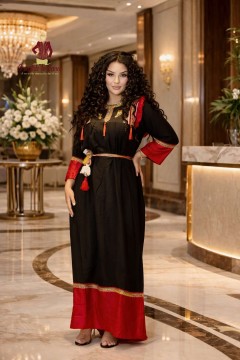 Robe Kabyle d'intérieur Tineghri noir collection 2026