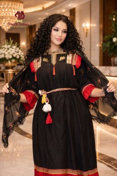 Robe Kabyle d'intérieur Tineghri noir collection 2026