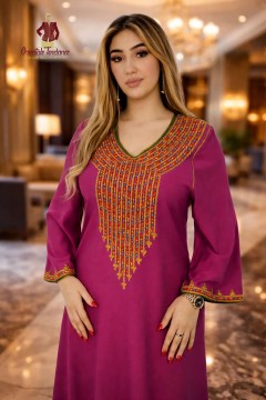 Gandoura Royale Brodée Anissa élégante orientale luxe Gandoura Royale Brodée Anissa élégante orientale luxe