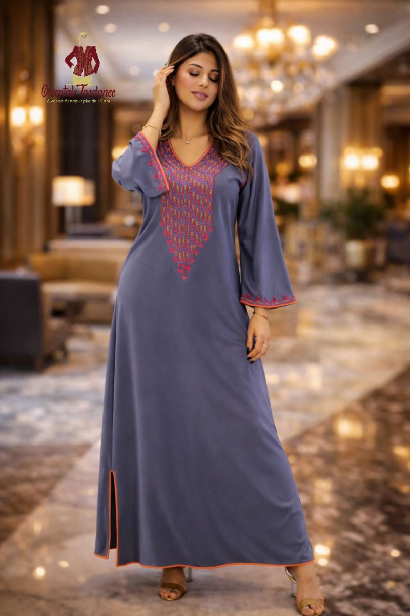 Gandoura Royale Brodée ASSIA élégante orientale luxe