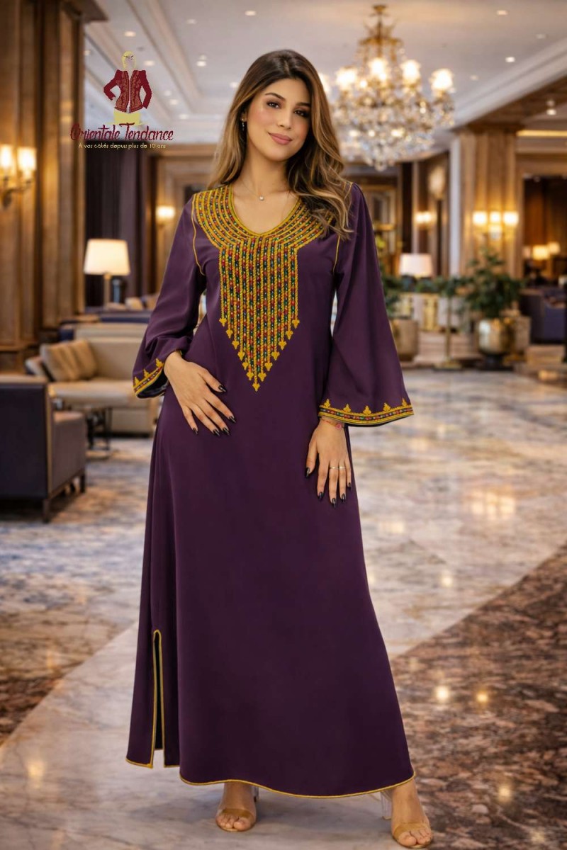 Gandoura Royale Brodée RACHIDA luxe orientale élégante