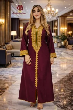 Gandoura Royale Brodée ZAHIA livraison internationale disponible