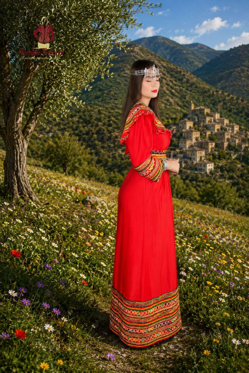 Elegant and modern Kabyle wedding dress