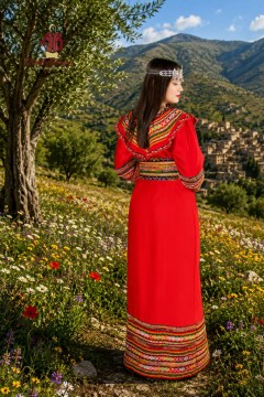 Elegant and modern Kabyle wedding dress