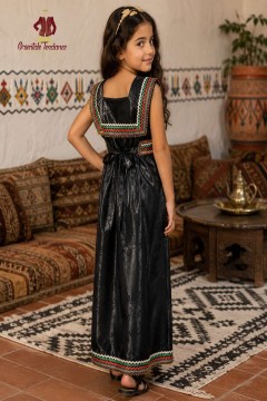 Black Kabyle Girls' Dress | Traditional Amazigh Dress