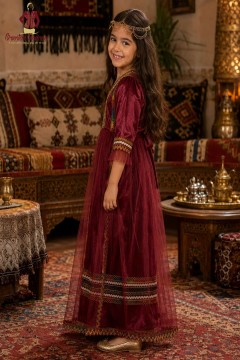 Robe Kabyle Fillette Melissa | Robe Traditionnelle Algérienne Robe Kabyle Fillette Melissa | Robe Traditionnelle Algérienne