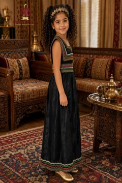 Black Kabyle Girls' Dress | Traditional Amazigh Dress